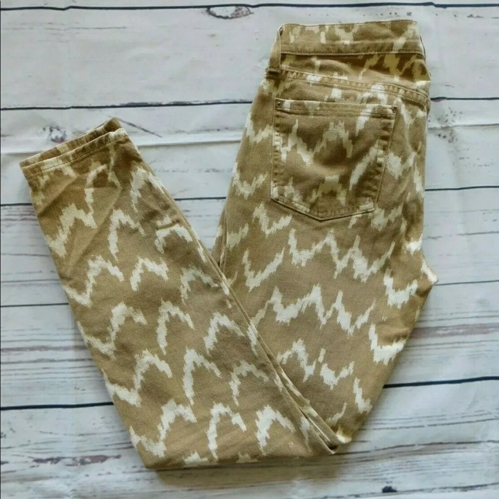 7 for all mankind chevron crop skinny jeans